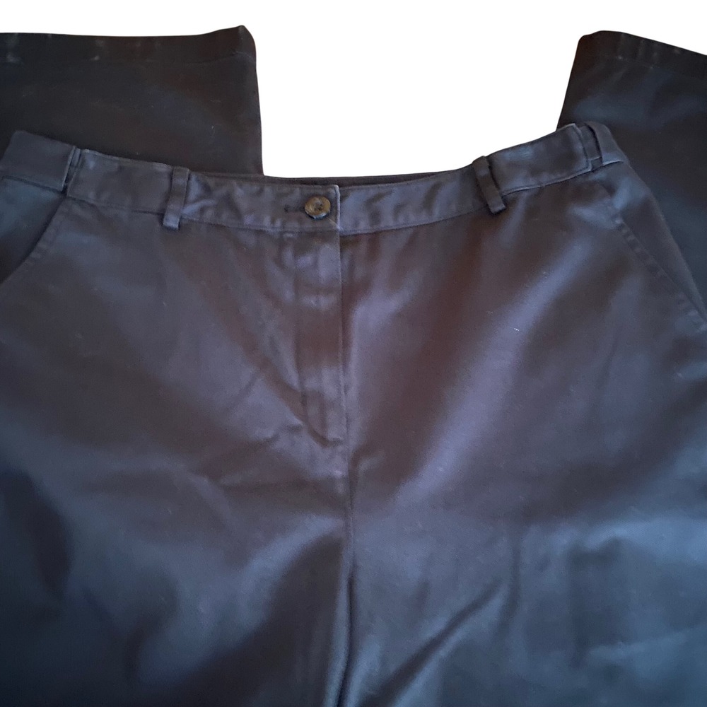 L.L. Bean Classic Fit Chinos Navy Blue Cotton Pants Size 14 Regular Dress Pants